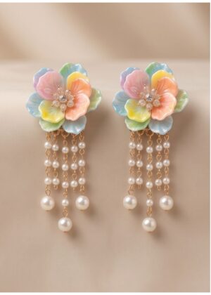 multicolor statement earring