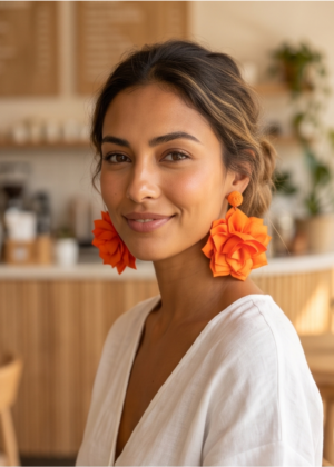 lush earring [orange color]